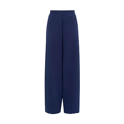 (Women) JW Anderson Solid Color Elastic Knit Joggers Blue JR0011-PG0999-884