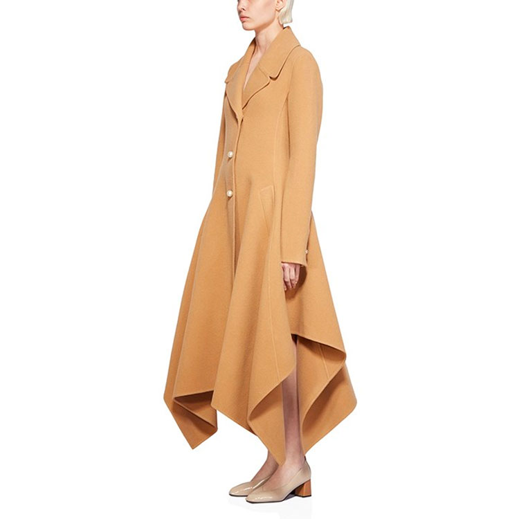 Sizing (W) JW Anderson SS21 Tren Panjang Warna Pepejal Camel CO0064-PG0352-185