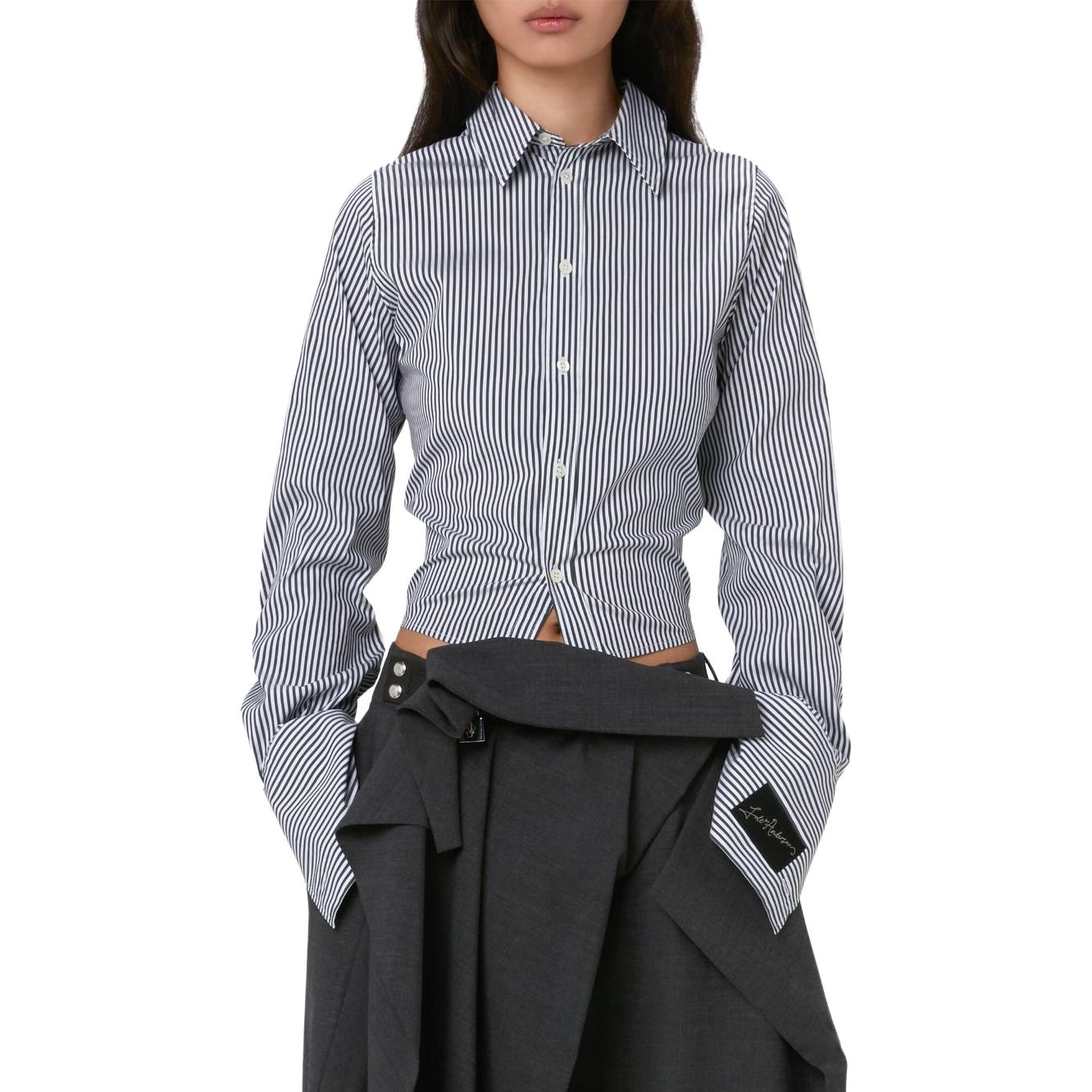 Lookbook (W) Camisa Blanca Rayas Solapa JW Anderson SS23 Mujer SH0234-PG1327-971
