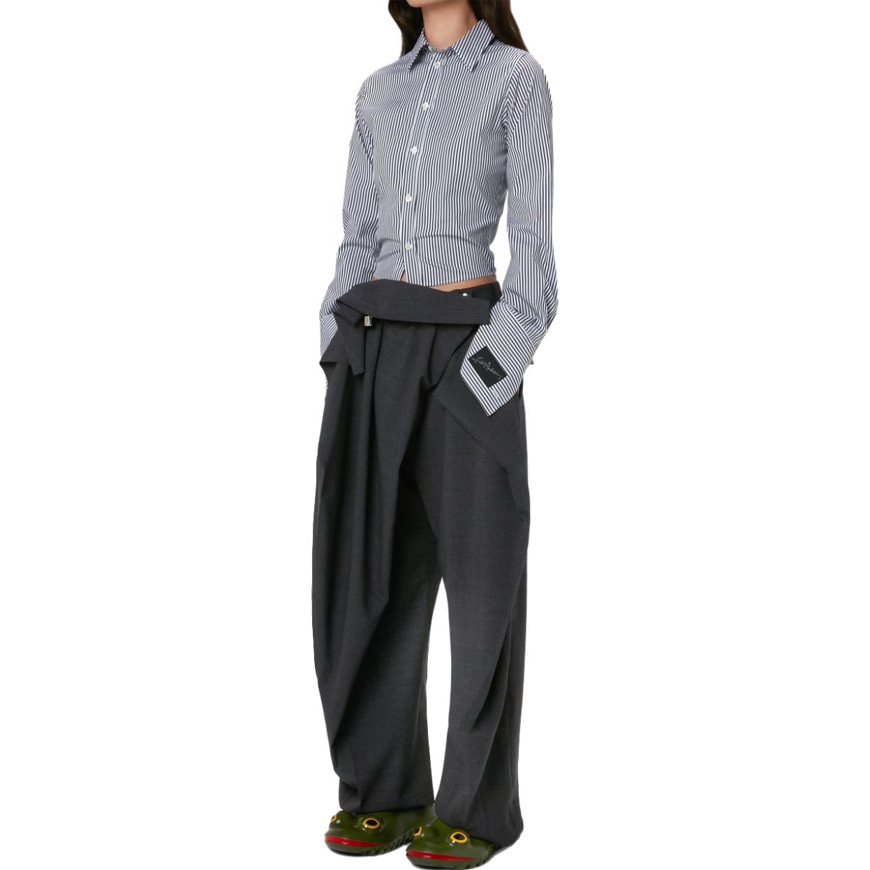 Purchase (W) Camisa Blanca Rayas Solapa JW Anderson SS23 Mujer SH0234-PG1327-971