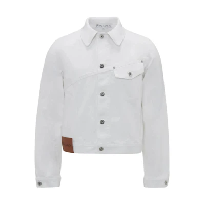 (Women) JW Anderson SS24 Asymmetric Cropped Loose Jacket White DJ0032-PG0880-001