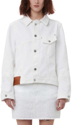 (W) JW Anderson SS24 Jaket Pendek Longgar Asimetrik Putih DJ0032-PG0880-001 Lookbook (W) JW Anderson SS24 Jaket Pendek Longgar Asimetrik Putih DJ0032-PG0880-001