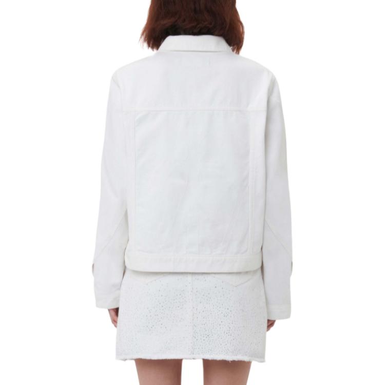 Shop (W) JW Anderson SS24 Jaket Pendek Longgar Asimetrik Putih DJ0032-PG0880-001