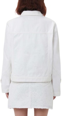 (W) JW Anderson SS24 Jaket Pendek Longgar Asimetrik Putih DJ0032-PG0880-001 Shop (W) JW Anderson SS24 Jaket Pendek Longgar Asimetrik Putih DJ0032-PG0880-001