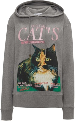 (W) JW Anderson SS24 Sudadera con Capucha Oversize Estampado de Gato Gris JW0203PG0771945 Buy (W) JW Anderson SS24 Sudadera con Capucha Oversize Estampado de Gato Gris JW0203PG0771945