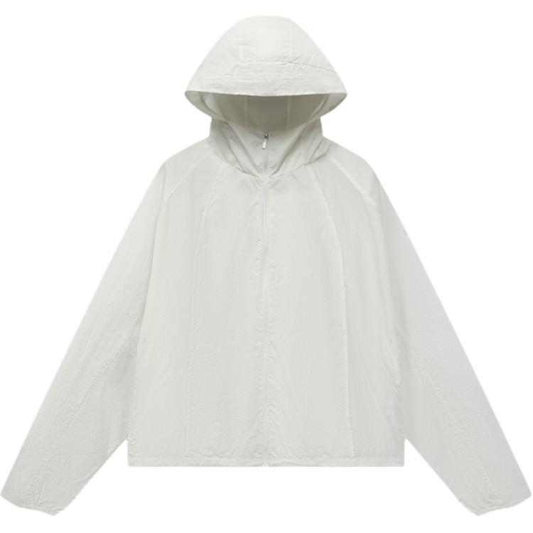 (Women) K-Swiss Lightweight Casual Solid Hoodie Jacket in Gorgon White 199966-115