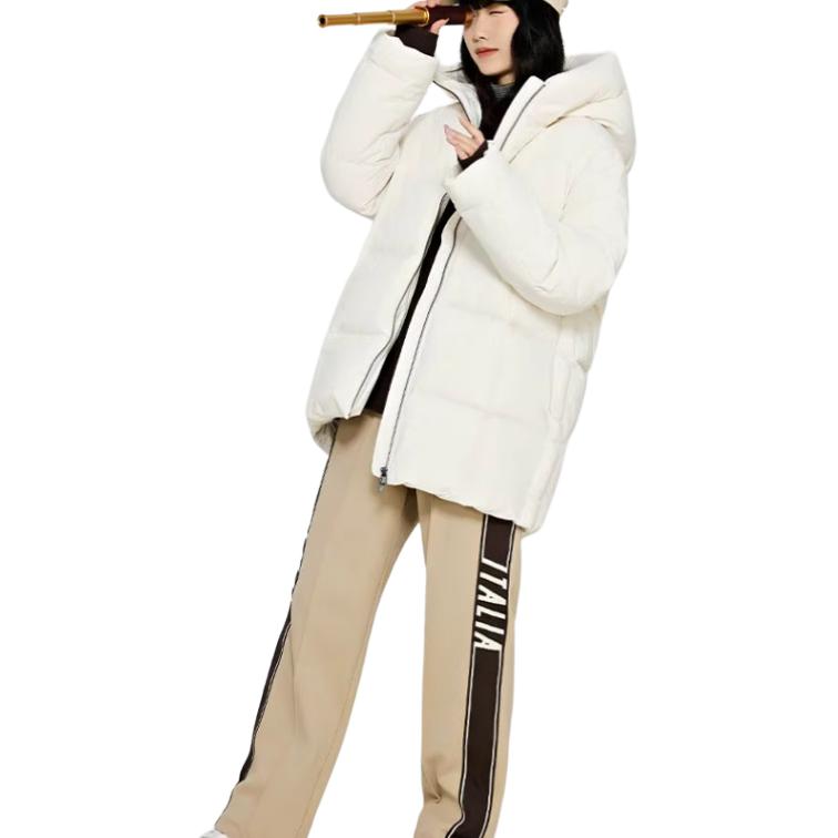 (Women) Kappa  Hooded Long-Sleeve Down Jacket Birch White Casual Warm Coat. K0D82YY75-0114 圖 3