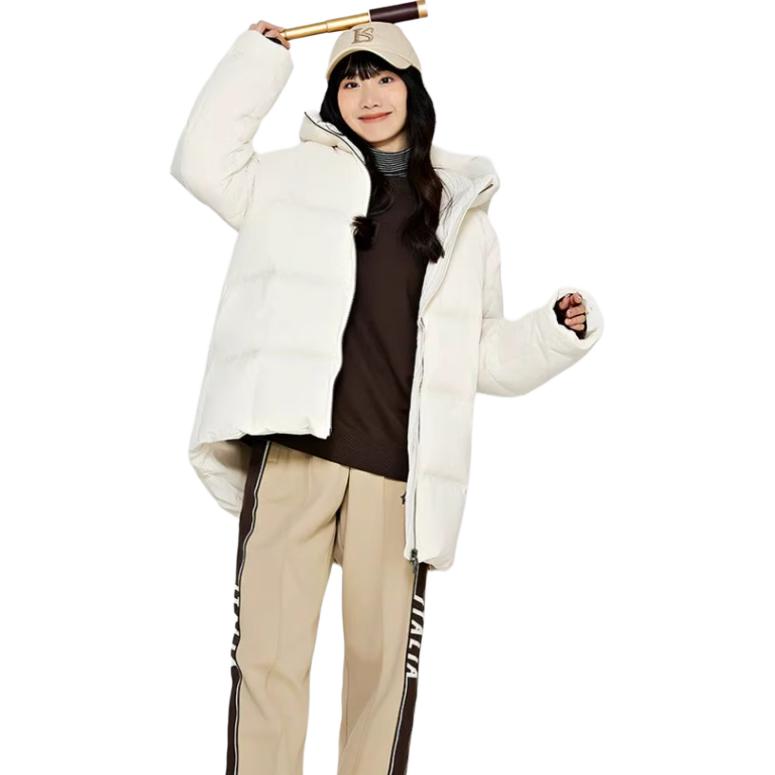 (Women) Kappa  Hooded Long-Sleeve Down Jacket Birch White Casual Warm Coat. K0D82YY75-0114 圖 5