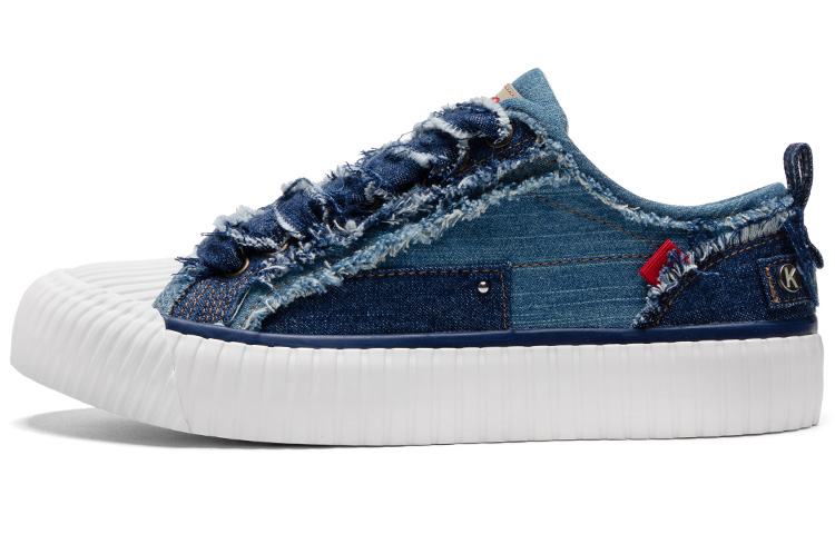 (W) Kappa Canvas Low 'Blue White'