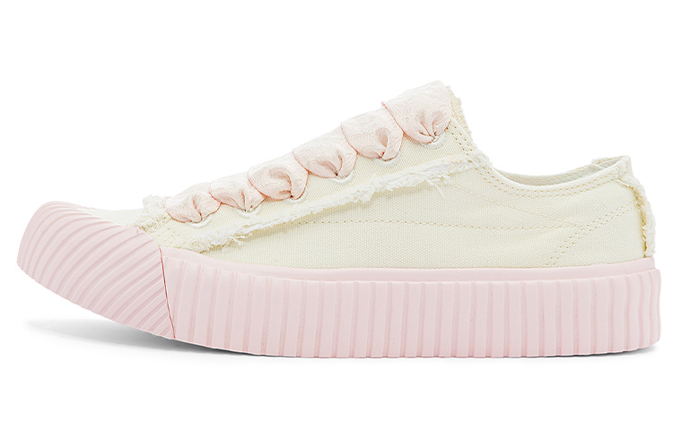 (W) Kappa Canvas Low 'White Light Rose Pink'