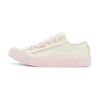 (W) Kappa Canvas Low 'White Light Rose Pink'