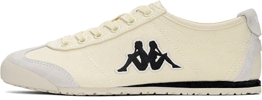 (Women) Kappa Canvas Low 'Winter White/Black' K0EY5MM05CJ-0106 (Women) Kappa Canvas Low 'Winter White/Black' K0EY5MM05CJ-0106