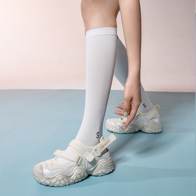 Kappa 潮流休閒 透氣舒適 沙灘涼鞋 女款 冬日白 3