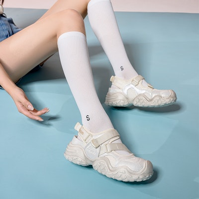 Kappa 潮流休閒 透氣舒適 沙灘涼鞋 女款 冬日白 4