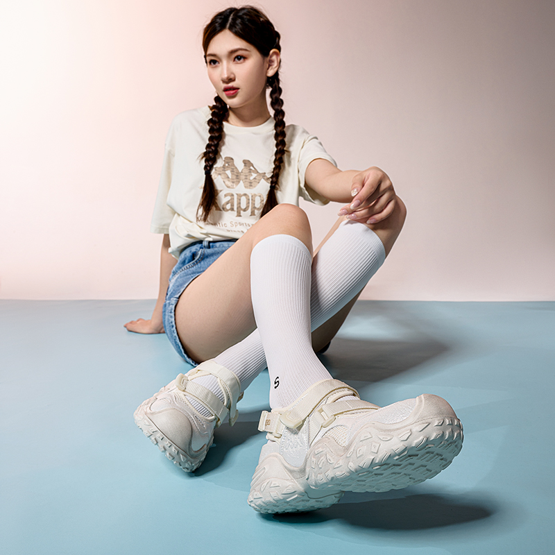 Sizing Kappa 潮流休閒 透氣舒適 沙灘涼鞋 女款 冬日白