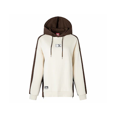 (Women) Kappa Casual Sport Knit Spliced Fleece Pullover Hoodie K0A62MT65D