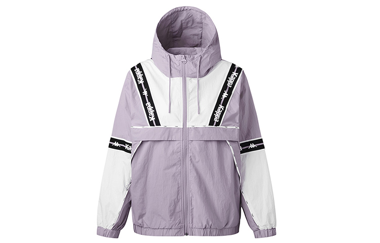 (Women) Kappa Colorblock Logo Windproof Sports Hoodie Jacket K0A22FJ35D