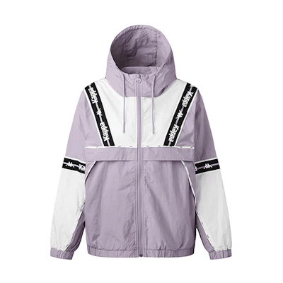 (Women) Kappa Colorblock Logo Windproof Sports Hoodie Jacket K0A22FJ35D
