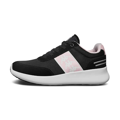 (W) Kappa Fashion Tongue Label Running Shoes 'Black Pink'