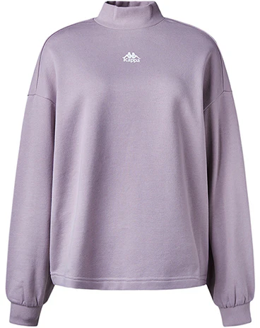 women-kappa-half-turtleneck-pullover-sweatshirt-with-logo-design-k0-a22-wt-29-d