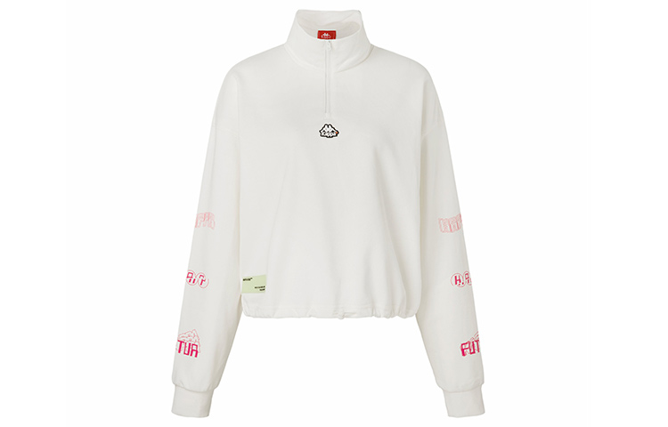 (Women) Kappa Half-Zip Pullover Sweatshirt with Letter Print K0A62WT89