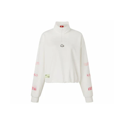 (Women) Kappa Half-Zip Pullover Sweatshirt with Letter Print K0A62WT89