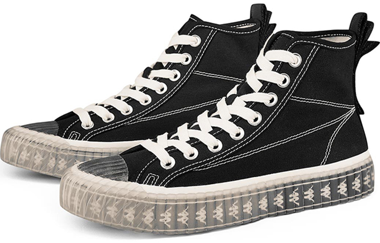 Lookbook (W) Kappa Hoge Canvas Schoenen ''Zwart Logo'' K0A65VS66D-990