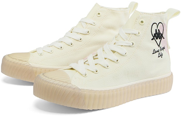 (Women) Kappa High-Top Canvas 'Embroidered Winter White Valentine's' KPDDFVS90C-0106 Lookbook (Women) Kappa High-Top Canvas 'Embroidered Winter White Valentine's' KPDDFVS90C-0106