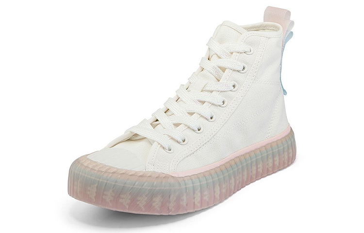 Lookbook Kappa 高筒 帆布鞋 女款 白粉色