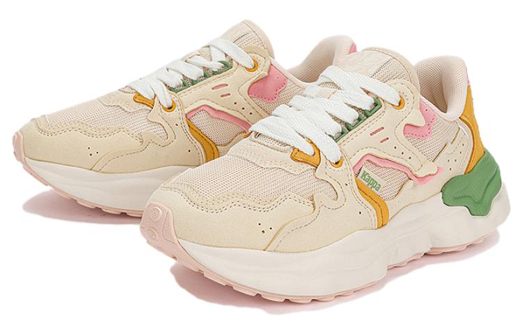 Lookbook (Women) Kappa Low-Top Dad Shoes 'White Pink Yellow' K0D85MM11-027