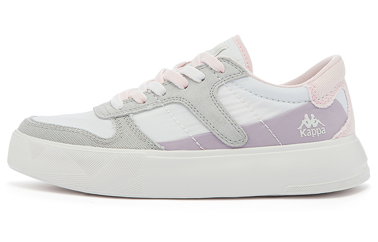 (W) Kappa Low-Top Skateboard Sneakers 'White Grey Pink'