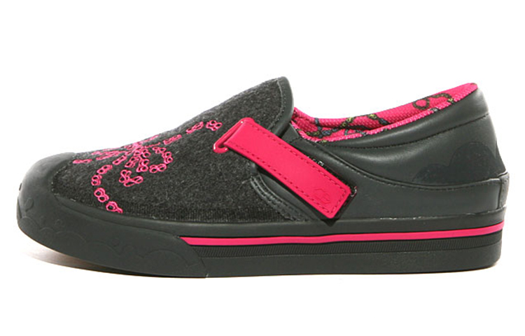 (W) Kappa Low-Top Suede Panel Sneaker 'Black Pink'