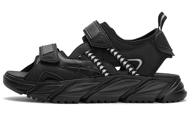 (W) Kappa Magic Tape Sports Sandals 'Black Logo'