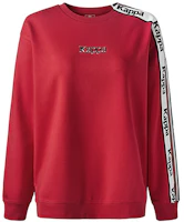 (Women) Kappa Pullover Sweatshirt with Logo Print and Lettered Tape Design K0A22WT37D (Women) Kappa Pullover Sweatshirt with Logo Print and Lettered Tape Design K0A22WT37D