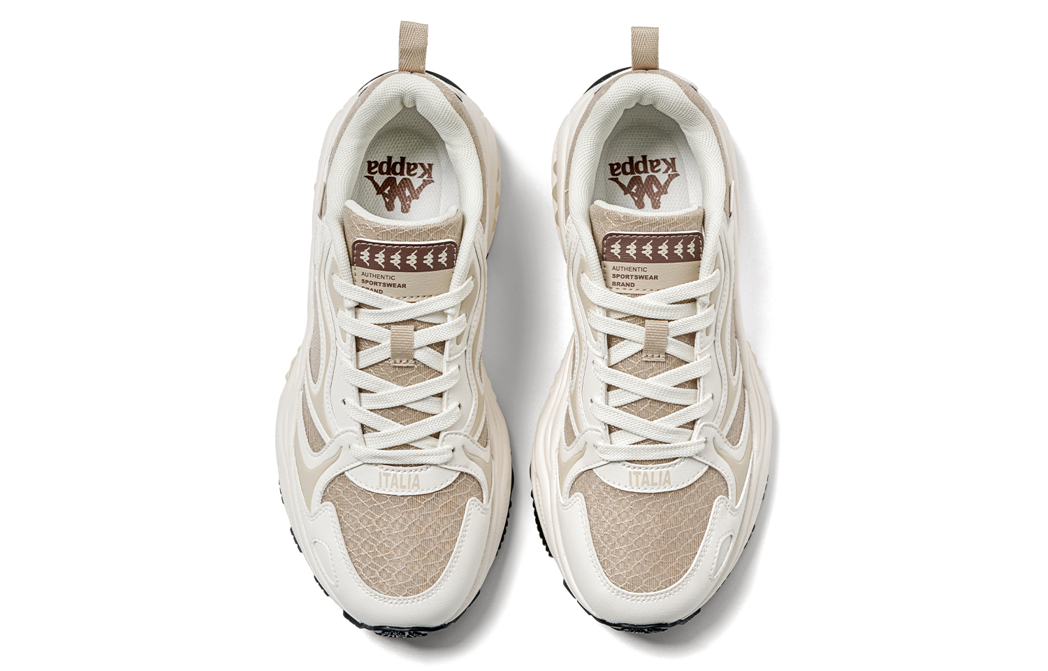 Shop (W) (女性用)カッパ レトロ チャンキー 'ホワイト ブラウン' K0EX5MC64CJ-602 K0EX5MC64CJ-602