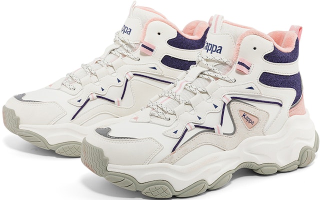 (Women) Kappa Retro High-Top 'Korean White/Novel Pink/Blue' K0C85MC90-012 Lookbook (Women) Kappa Retro High-Top 'Korean White/Novel Pink/Blue' K0C85MC90-012