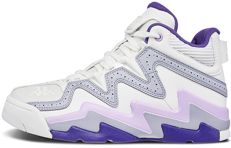 (Women) Kappa Retro High-Top Basketball 'White Grey Purple' K0965CC72D-012A