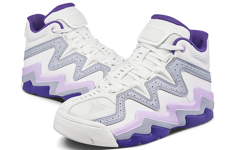 Details for (W) Kappa Retro Hautes Basketball ''Blanc Gris Violet'' K0965CC72D-012A