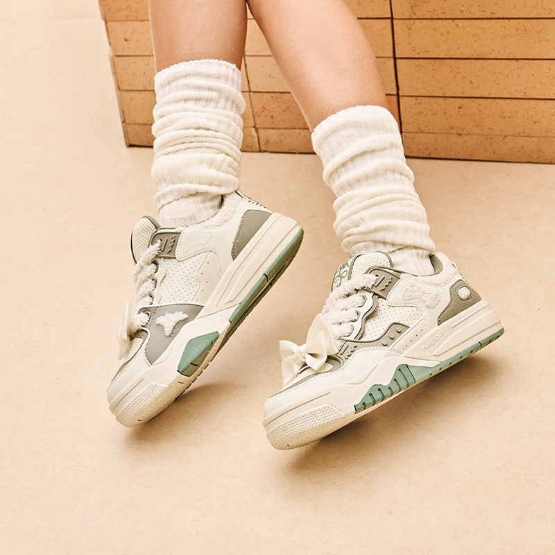 Sizing Kappa 復古百搭耐磨透氣 馬卡龍鞋 低筒 板鞋 女款 山巒綠