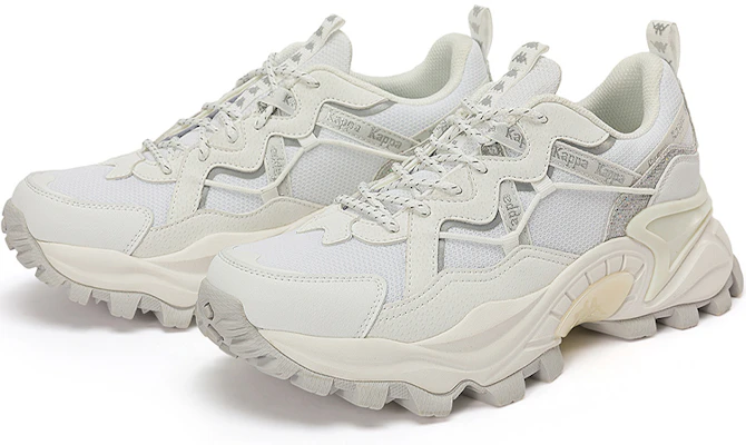 Kappa卡帕 復古跑鞋 串標老爹鞋解構休閒鞋厚底旅遊鞋 女款 韓國白 Lookbook Kappa卡帕 復古跑鞋 串標老爹鞋解構休閒鞋厚底旅遊鞋 女款 韓國白