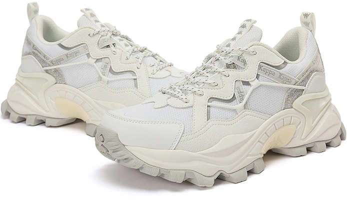 Kappa卡帕 復古跑鞋 串標老爹鞋解構休閒鞋厚底旅遊鞋 女款 韓國白 Shop Kappa卡帕 復古跑鞋 串標老爹鞋解構休閒鞋厚底旅遊鞋 女款 韓國白