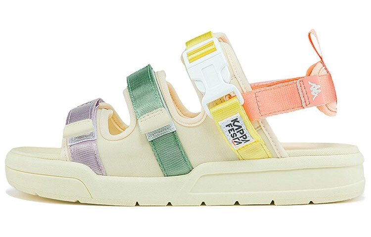 (W) Kappa Sandals 'White Pink Yellow'