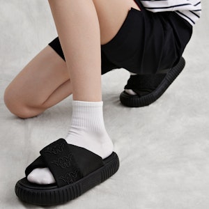 (W) Kappa 拖鞋 '简约黑' K0E45LT11-990 1