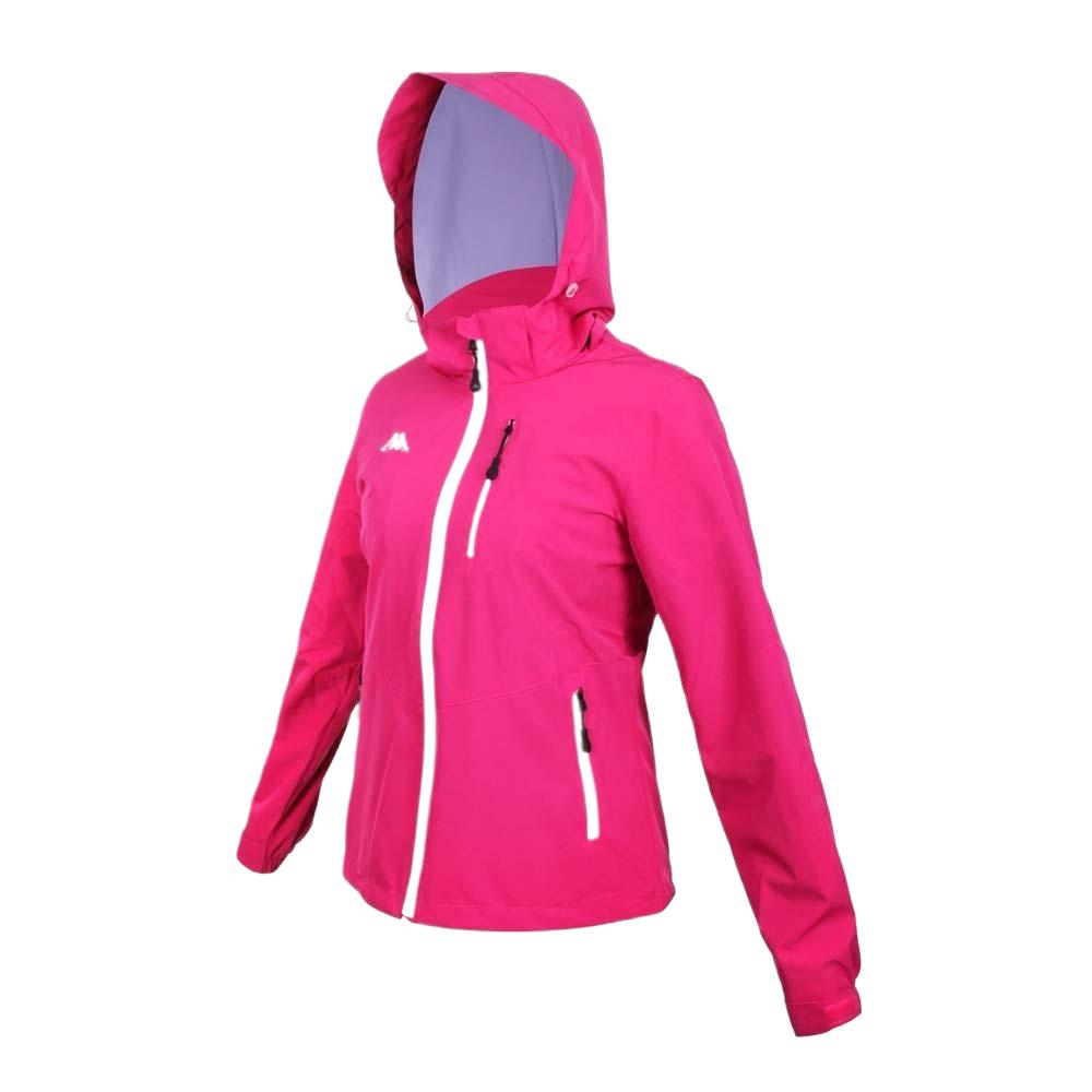 (Women) Kappa Waterproof Windproof Hooded Jacket Pink Purple Silver 331I2ZW-XLF