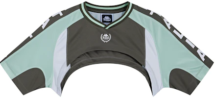 (Women) Kappa X Series Retro V-Neck Short Sleeve Loose Soccer Shirt - Green KPDHCTD61-3731 (Women) Kappa X Series Retro V-Neck Short Sleeve Loose Soccer Shirt - Green KPDHCTD61-3731