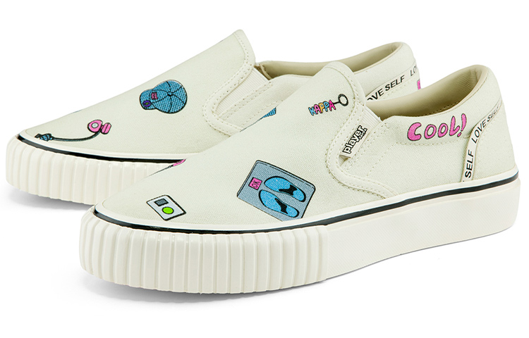 Shop (W) Kappa Zhao Diyu x Player Series Slip-On in Tela ''Bianco'' K0B25VS13D-024