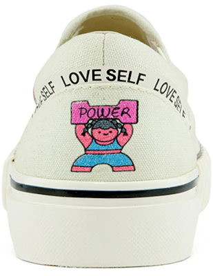 (W) Kappa Zhao Diyu x Player Series Slip-On in Tela ''Bianco'' K0B25VS13D-024 Details for (W) Kappa Zhao Diyu x Player Series Slip-On in Tela ''Bianco'' K0B25VS13D-024