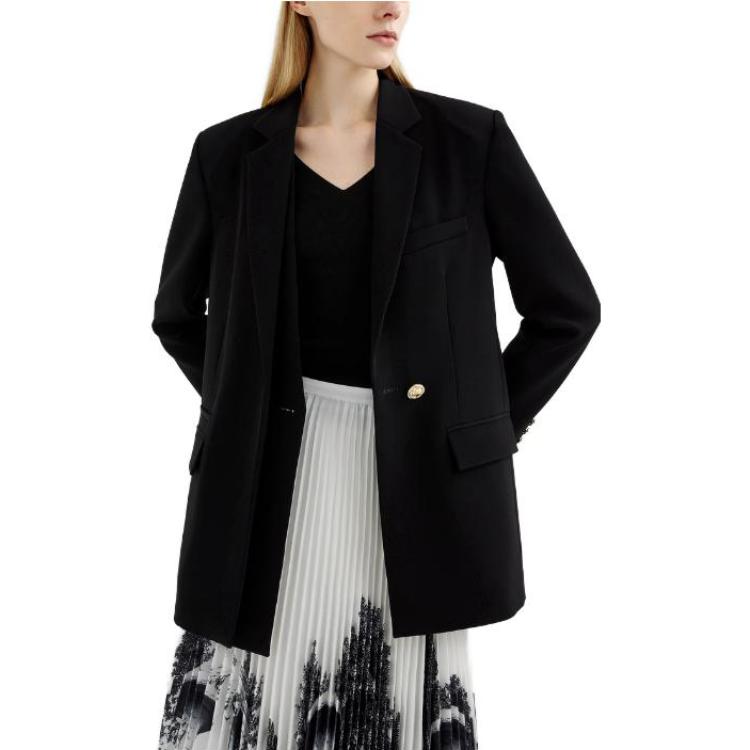 (Women) KARL LAGERFELD  Asymmetric Casual Blazer Jacket Black. 221L1414 圖 5