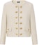 Buy (Women) KARL LAGERFELD Beige Double-Breasted Long Sleeve Jacket Coat E37W1547