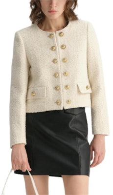 (Women) KARL LAGERFELD Beige Double-Breasted Long Sleeve Jacket Coat E37W1547 Shop (Women) KARL LAGERFELD Beige Double-Breasted Long Sleeve Jacket Coat E37W1547